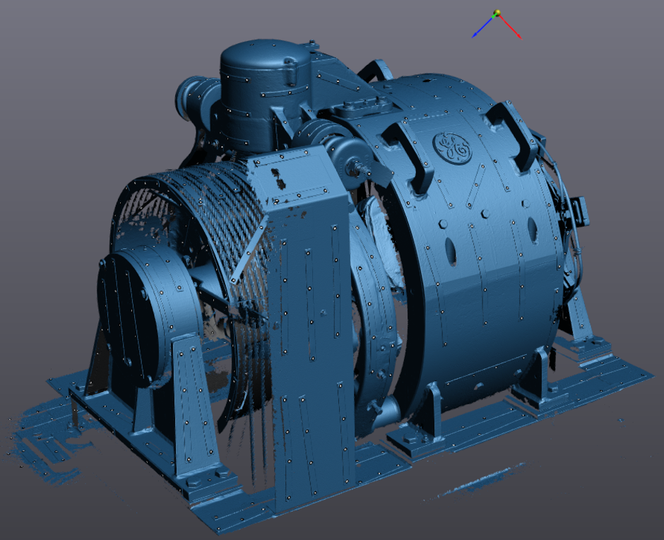 Scan 3D de deux moteurs d'ascenseur!