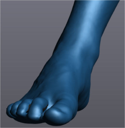 Scan 3D d'un pied