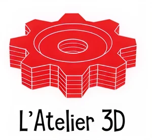 Logo de L'Atelier 3D, partenaire officiel de 3D PreciScan